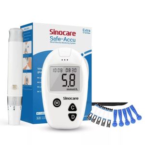 Bộ máy đo đường huyết Safe Accu tại nhà tặng kèm que đo và kim lấy máu hàng chính hãng bảo hành 12 tháng