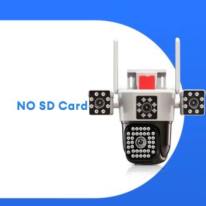 18MP Three Lens 4G SIM Outdoor CCTV Camera Waterproof 10X Zoom Wireless Smart IP Camera Infrared night vision auto tracking 360°PTZ Control remote monitoring camera