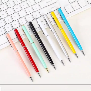 6Pieces Metal Ballpoint Pen Signing Pen Office Signature Pen Business Gift Pen Twist to Open/Close