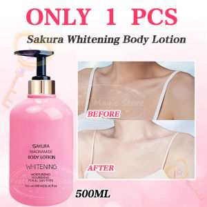BUY 1 TAKE 1 Sakura Body Lotion NIACINAMIDE Whitening Moisturizing Nourishing 500ml +  [FDA APPROVED] Peach Whitening Shower Gel  Whitening Moisturizing Skin Care Brightening Sunscreen Removing Acne and Dull Skin For All Skin Types Long-Lasting Fragrance