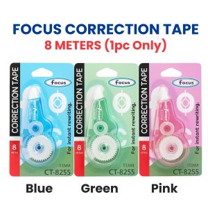 Hodeso Correction Tape – 5m / 8m / 10m / 12m Length Options | Instant Rewrite for Clean & Neat Notes | Compact & Smooth Application | Easy to Use for School Office Journal & Planner | Choose Size Variation | Student Stationery Supplies