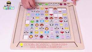 Connect and Merge Puzzle Game-Wooden animal-shaped toys for children to practice thinkingrecognize animals