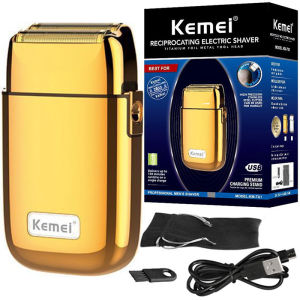 new Kemei Tx1 Full Metal Electric Shaver For Men Hair Beard Electric Razor Bald Head Shaving Machine Finishing Fades Rechargeable