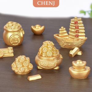 [COD] CHENJ ฮวงจุ้ยมงคล Fa Cai กระเป๋าเงินทองต้นไม้โชคดีโชคดีนำโชคตามเทศกาลฤดูใบไม้ผลิงานฝีมือตกแต่งบ้านรถ