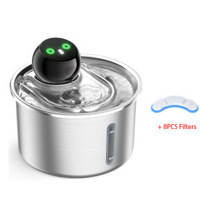 3L Stainless Steel Pet water Fountain for Cat Dog Water Dispenser Automatic Wireless Sensor Rechargeable Cat Water Fountain