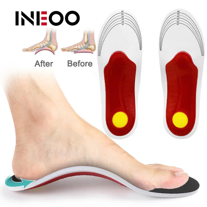 INEOO 1Pair High Arch Support Insole Breathable Shock Absorption