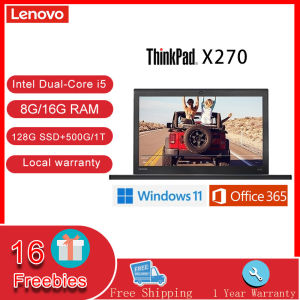 Lenovo ThinkPad X270 laptop Intel Dual/Quad-Core i5/i7 8G/16G DDR4 RAM 128G SSD+500G/1T HDD ROM Built In Camera/WEBCAM Business Ms office windows 11 PRO Ultra-thin 12.5 inch Screen Online class/learning WIFI Bluetooth Business notebook computer