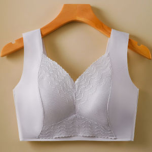 Lace Wireless Bra for Women L-3XL Seamless Fixed Cup Push-up Breathable Womens Underwear
