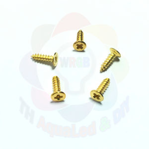 Ốc vít vàng M2 đầu phẳng ốc vít nhọn chữ thập 2mm vít đầu tròn chất liệu hợp kim thép mạ cho điện tử gia dụng quảng cáo
