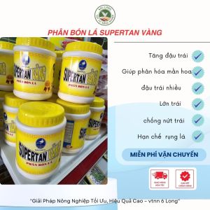 phân bón lá SUPERTAN VÀNG lon 650GR |Giúp phân hóa mần hoa ra bông tốt đậu trái nhiều  Đặc biệt không chứa CLO
