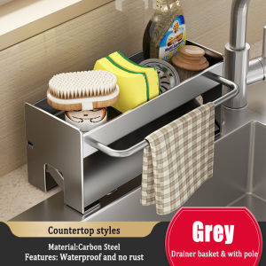 YissTiee Kitchen Household Inclined Draining Tray Stainless Steel Storage Rack