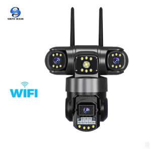 V380 Pro Solar CCTV Camera 4G Sim Three screens Wi-Fi Wireless Outdoor waterproof Ip Security Night Vision