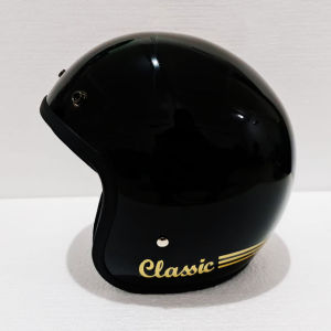 HELM BOGO DEWASA CLASSIK GARIS TIGA KACA DATAR