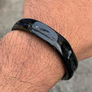 Gelang Akar Bahar Merah Bodi Hitam Model O Size Kelingking