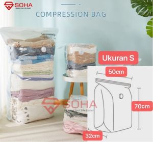 VB-09 Plastik Vacum Baju Kompres Seprei Bantal Selimut / Plastic Vacuum Storage compression Bag Plastic Kantong Travel Bag Kompresi Vacum
