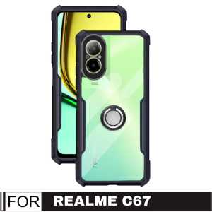 Promo Case Armor Fusion Shockproof Transparent Realme C67 4G 2023 / Realme C55 NFC / Realme 10 4G / Realme C33 / Realme C21y / Oppo A17 / Oppo A17k 2022 + Free Holder Ring