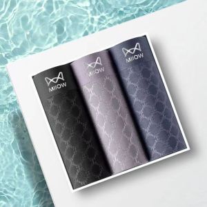 CMENIN  3 ชิ้น INS สไตล์ผ้าฝ้ายผู้ชายกางเกงบ็อกเซอร์กางเกงขาสั้นระบายอากาศชุดชั้นในชายนักมวยผู้ชายกางเกงชั้นใน B Ragas MW235