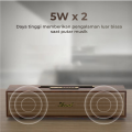 KISONLI - Speaker Bluetooth Retro Klasik Bahan Kayu Asli Memiliki Phone Holder G-11A. 