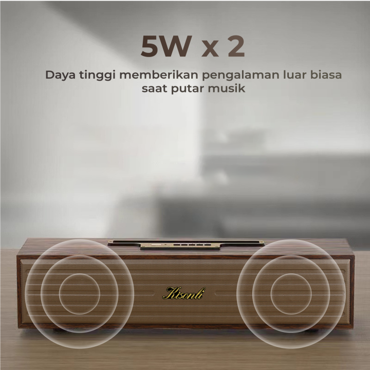 KISONLI%20-%20Speaker%20Bluetooth%20Retro%20Klasik%20Bahan%20Kayu%20Asli%20Memiliki%20Phone%20Holder%20G-11A%20-%20Image%204
