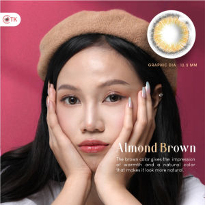 SOFTLENS MACARON ALMOND BROWN (NORMAL S/D -600) BY CTK