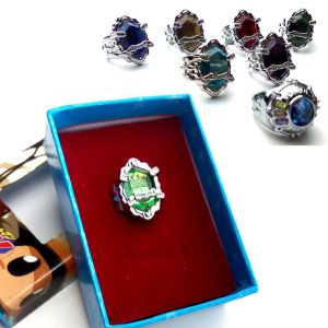 BEIBEI Metal Vongola Accessories Sawada Figure Toys Figure with Neck Rope Finger Rings Men Rings Katekyo Hit man Reborn Ring for Cosplay