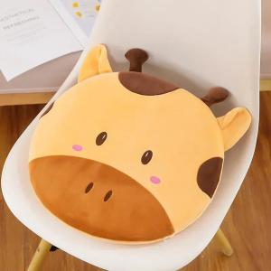 Phim hoạt hình phục hồi bộ nhớ đệm ghế văn phòng Đệm hình thú đáng yêu Tròn căng đệm ghế nhung có thể tháo rời và giặt được Đệm mông 2026