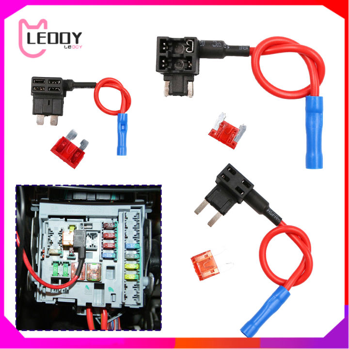 Nilight 10 Portafusibili Add-A-Circuit Mini | Tappo Per Fusibili A Lama ATM/APM Con 10 Fusibili 15A Inclusi | Per Strisce LED, Dash Cam E Accessori Auto
