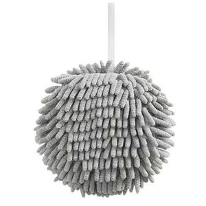 【Free Shipping】Chenille Hand Towels Kitchen Bathroom Hand Towel Ball with Hanging Loops Quick Dry Soft Absorbent Microfiber Towels