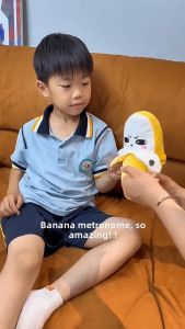 Beat Sensing Banana Plush Toy Interactive Music Stuffed Doll for Parent-Child and Kids Play