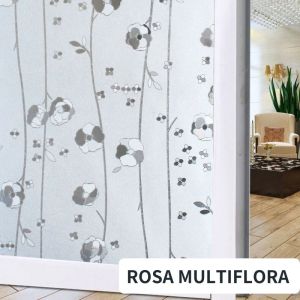 Thirty Tree Privacy Window Film 3D Flower Removable Non-Adhesive Static Cling UV Protection Heat Control Glass Film for Home & Office