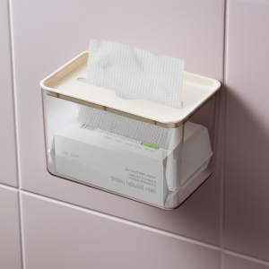 Hộp đựng giấy ăn để bàn hộp khăn giấy treo tường màu trong suốt My Home DN505