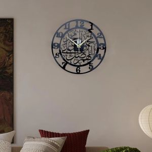 LRB81 Silent Acrylic Wall Clock Minimalist 30cm Arabic Numbers Clock Modern Ethnic Style Hanging Clock Ornament Living Room