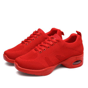 Sneakers Dance Shoes For Women Flying Woven Mesh Comfortable Modern Jazz Outdoor Sports