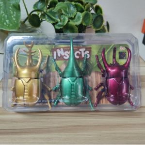 Vintage-Inspired Realistic Unicorn Beetle Toy Clockwork Mechanical Craft