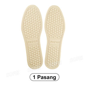 SOFEI 1 Pasang Sol Sepatu Deodoran Anti-Keringat untuk Pria dan Wanita Sol Katun Anti-Kelelahan Bernapas Nyaman