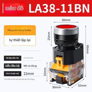 (10c)Nút nhấn nhả lắp tủ điện Nút đề mô tơ LA38-11BN