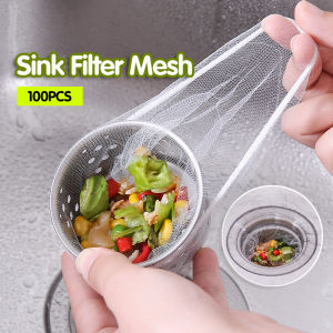 200pcs Kitchen Sink Strainer Bag Sink Filter Net Prevent Clogging Disposable Kitchen Sink Mesh Bag 厨房水槽过滤网 Penapis Sinki | Home Promall