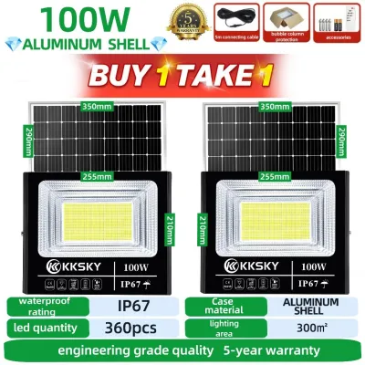 TOP SELLER [32.4k Sold] EEKOO BUY 1 TAKE 1 Solar light promo sale outdoor waterproof with solar panel complete set home 60W 100W 200W 300W 5 Year Warranty Outdoor original Solar Induction Integrated Street LED Light automatic night light