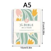 (Hardcover)The Bible In A Year: A 52-Week Study Through Gods Word - Spiral Bible Study Guide