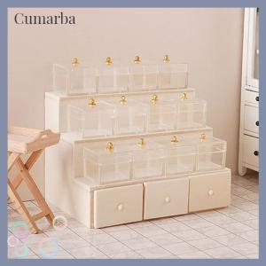 [Cumarba] บ้านตุ๊กตา1:12ขนาดเล็กชั้นวางโชว์ลูกกวาดกล่องลิ้นชักพร้อมกล่องใสอุปกรณ์ตกแต่งโมเดลเฟอร์นิเจอร์บ้านตุ๊กตา