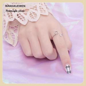 [COD] Adjustable Size Yarn Ring Cat Ears Crochet Ring Beginner Knitting Crocheting Loop Thread Wrapped Rings Tension Regulator Tool