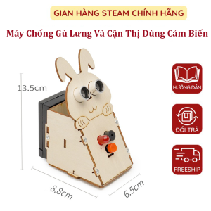 Mô Hình Lắp Ráp Stem Máy Chống Gù Lưng Và Cận Thị Dùng Cảm Biến Còi Cảnh Báo Hình Dạng Con Thỏ Cho Bé Ngồi Học Dụng Cụ Học Tập