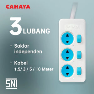 Stop Kontak Kabel Saklar 3/4/5 Lubang & 1.5/3/5M/STOP KONTAK GEPENG SNI/CAHAYA SC-793/4/5