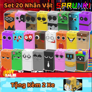 Đồ Chơi Khối Nam Châm Từ Tính Tung Tung Tung / Sprunki - Bộ 20 Nhân Vật Đồ Chơi Xây Dựng Cho Bé