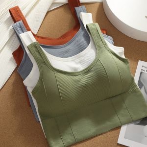 [Lady Sugar] Breathable Sports Bra Anti-sweat Fitness Top Women Seamless Yoga Bra Shockproof Crop Top Push up Sport Bra Gym Workout Top