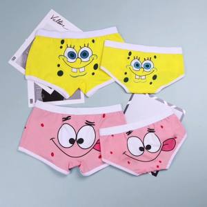 Pure Cotton Couple Underwear Cartoon Anime Pikachu Cute Pink Mens Boxer Womens Triangle Underwear Youth Student