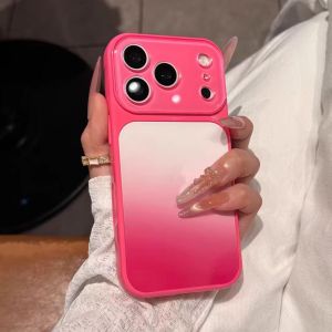 Bright Gradient Candy Anti-fall Bumper Case For iPhone 17 16 15 14 Pro Max Original Camera Protection Shockproof Hard Back Cover