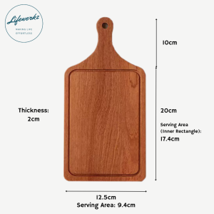 Small Wooden Serving Board | Rectangle Wooden Serving Platter | Mini Cheese Board