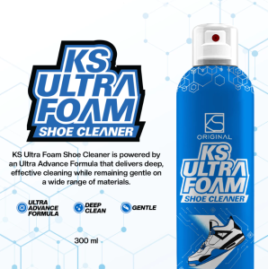 KS Ultra Foam Premium Neutral Dry Cleaning Shoes Solution Sneaker Cleaner Shoe Care Wash KSORIGINAL