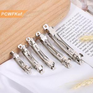 【PCWFKef】 10pcs mùa xuân tóc Clips cơ sở trống tự động barrette handmade Bow HAIRPIN DIY trang sức làm phụ kiện